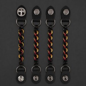 Cross Concho Vest Extenders (1 Decorative Snap), full set of 4
