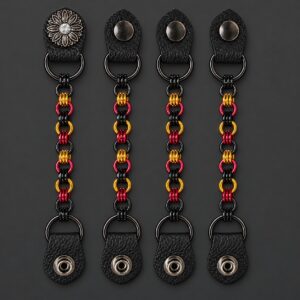 Flower Concho Vest Extenders (1 Decorative Snap), full set of 4