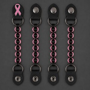 Pink Ribbon Vest Extenders (1 Decorative Snap), full set of 4