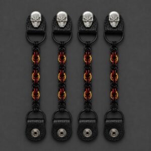 Skull Vest Extenders (4 Decorative Snaps), full set of 4